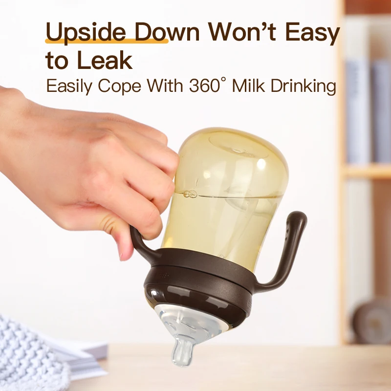 3 in 1 Anti Colic BPA Free Wide Mouth Baby Feeding PP Bottle Duckbill Nipple Straight Drink Suction Nozzle