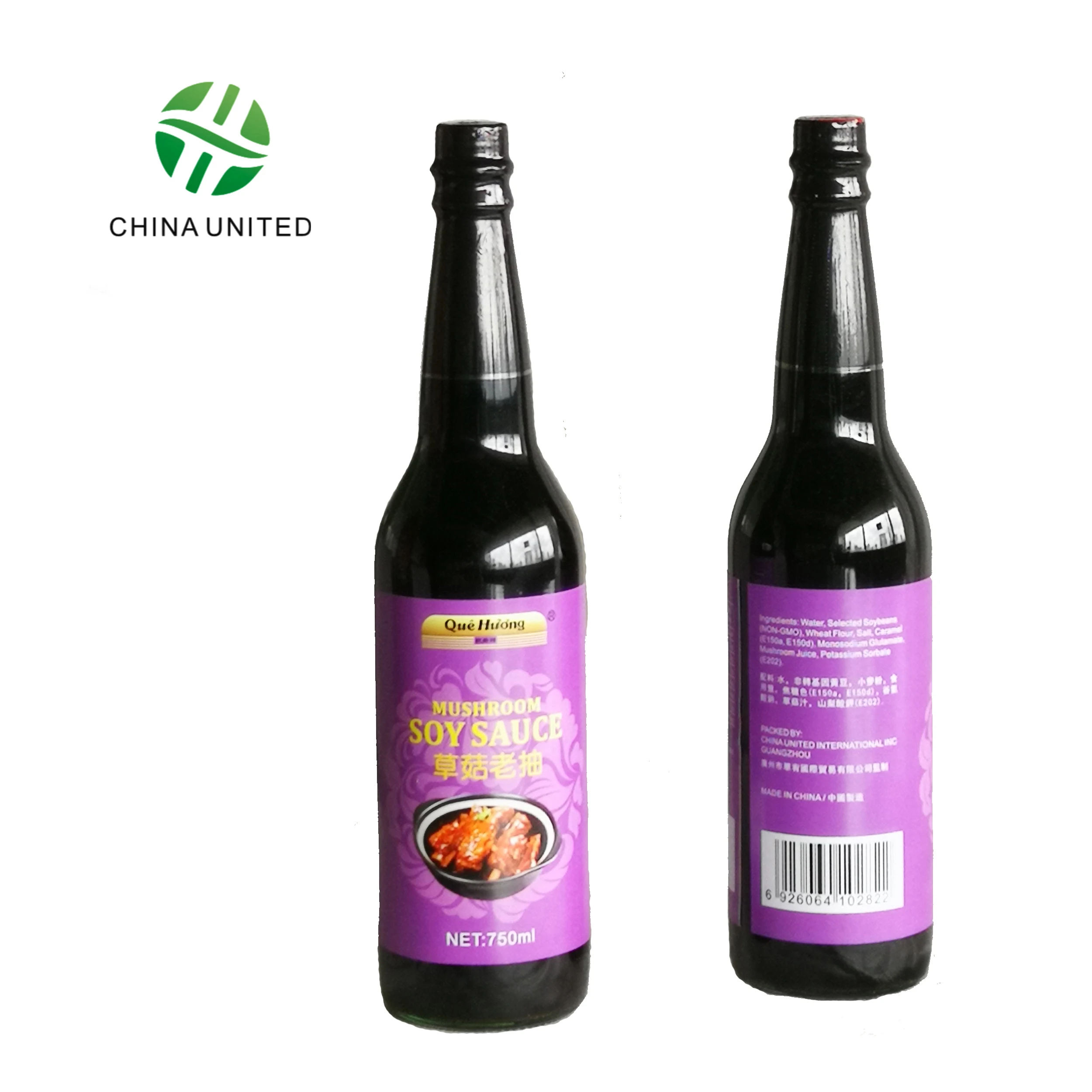 625ml bottle Que Huong Brand Brewed Soy Sauce Seasoning Non-Gmo Mushroom dark Soy Sauce tasty condiment