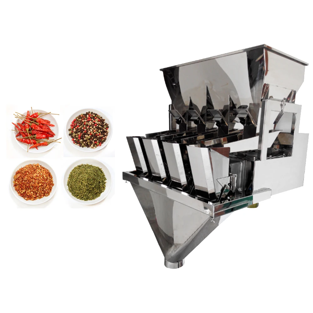 hzpk 1kg food tea spice particle powder jar combination multihead weighing filling multi-function packaging machine automatic