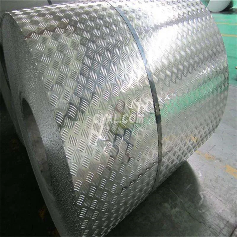 1060 3003 5052 5082 embossed sheet coil diamond pattern 1/2/3/4/5 bar  aluminum embossed diamond plate