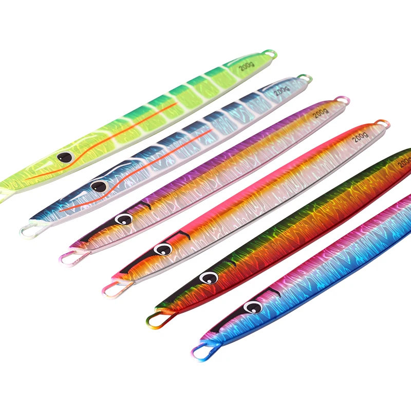 160g/200g Slow Pitch Jigging Lead Jig GT Tuna Trolling Fishing Lure Artificial Bait for Pike Target Species Sea Fishing