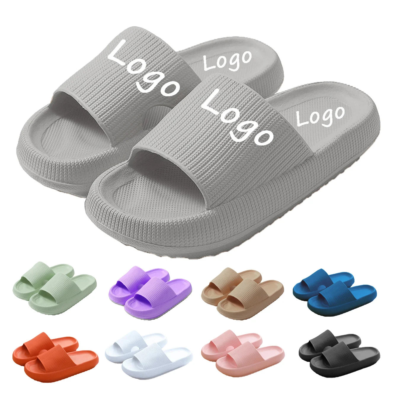 Bosirui OEM Cheap Rubber indoor Colourful inspired foam slippers Custom Unisex Beach pvc sneaker eva Sandal Slides sandals