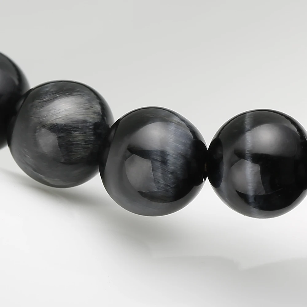 Black Onyx Natural Bracelet Solid Color Minimalist Style Hot Bead Bracelet String