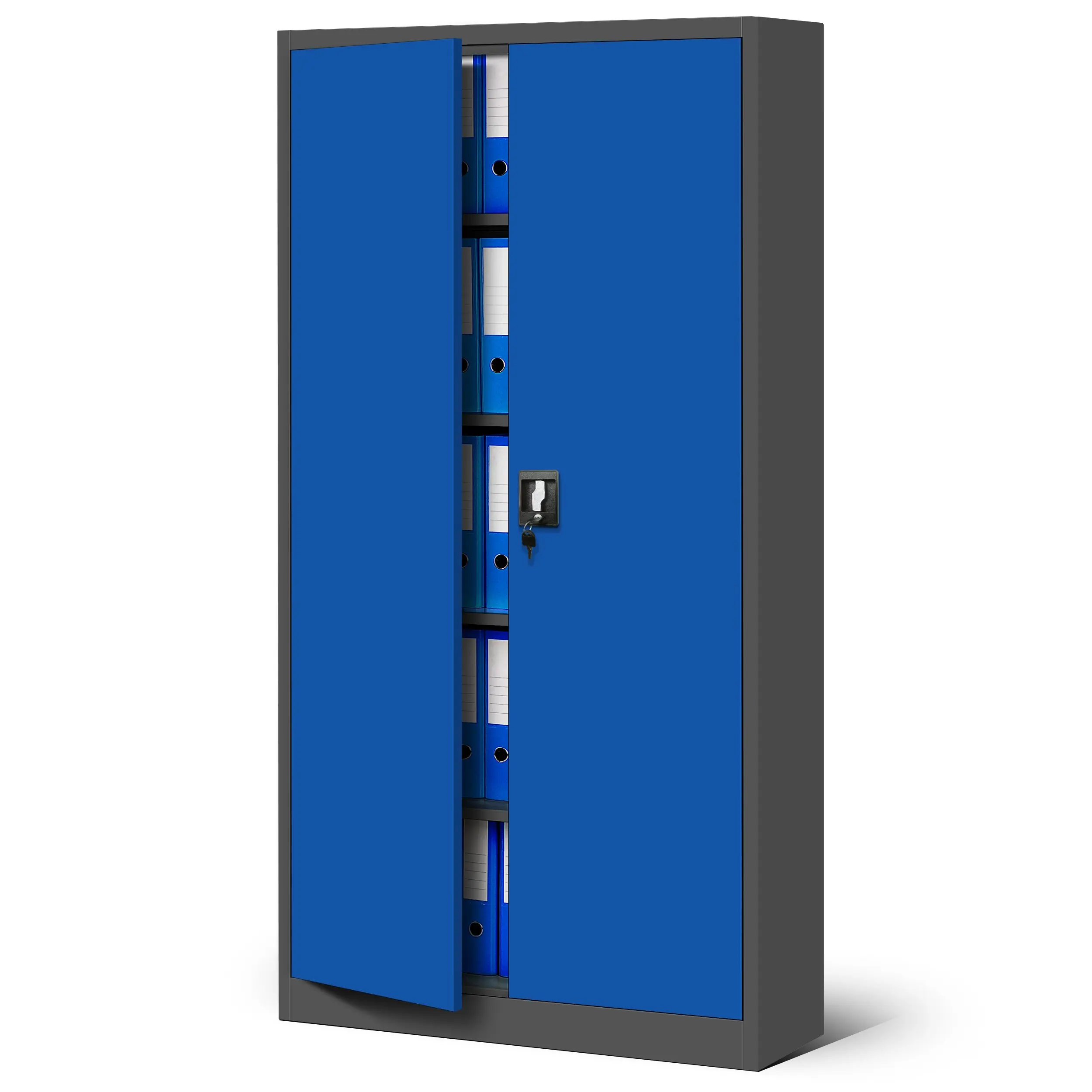 Small Filing Cabinet Double Doors Metal Cabinet Powder-Coated Sheet Steel Lockable 2 Doors Steel Cupboard Iron Filing Cabinet
