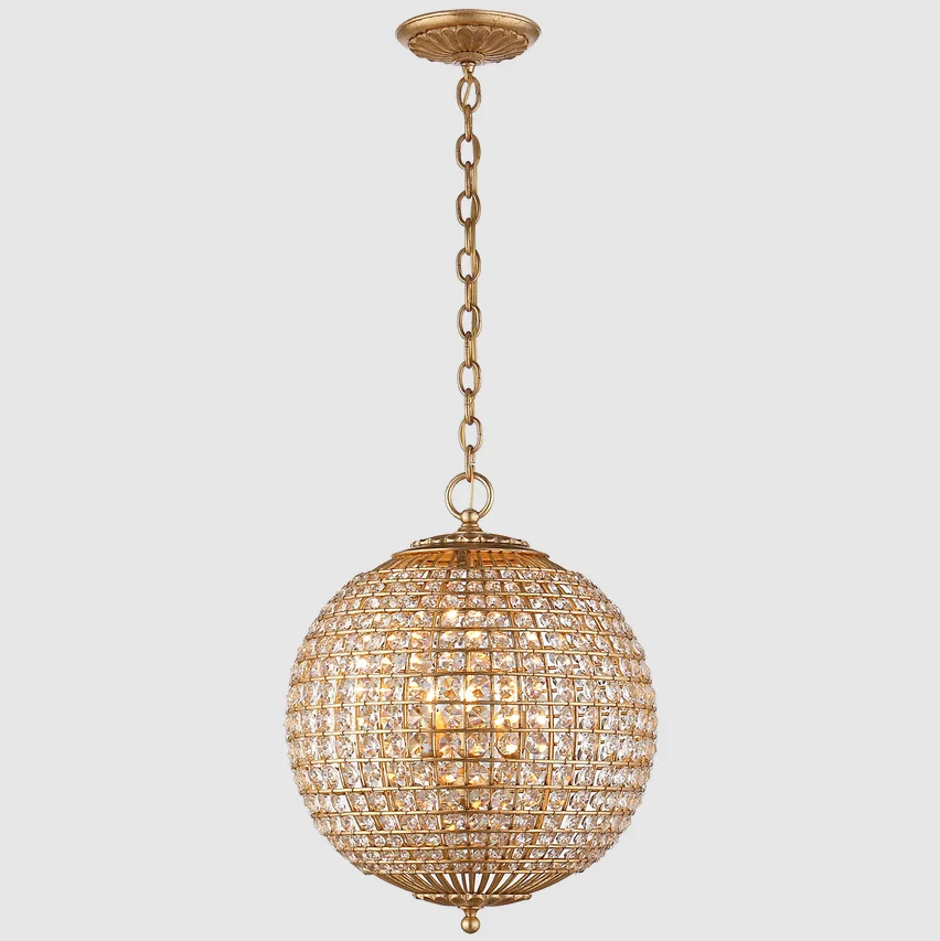 American ball light pendant  living room bedroom lighting creative spherical designer hotel bar restaurant k9 crystal chandelier