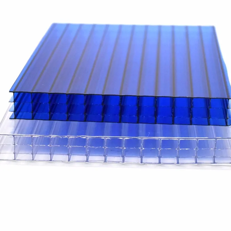 transparent hard hollow four wall polycarbonate sheet price UV coated