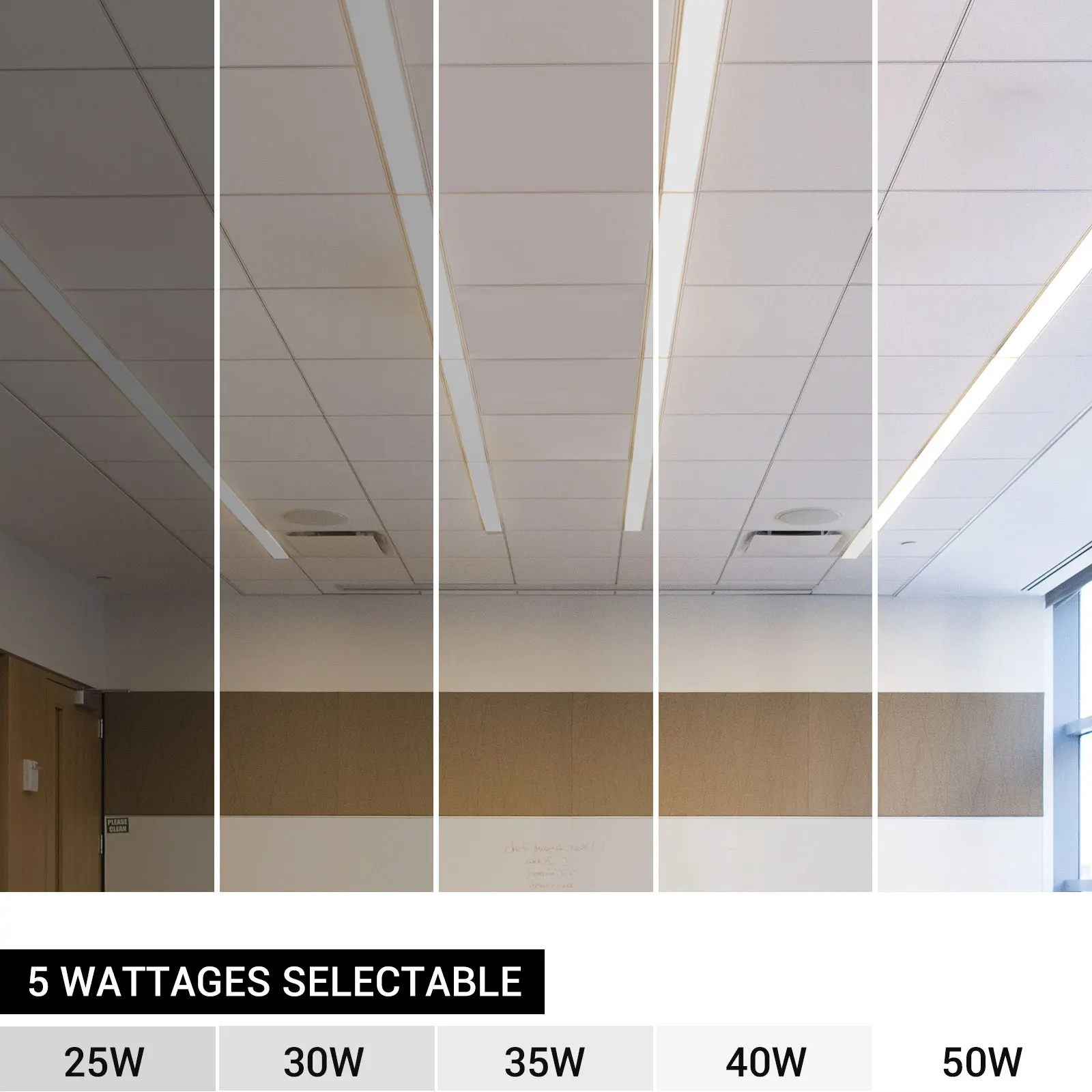 NEW 1200mm led strip lights for indoor low price 4ft 0-10V dimm linkable led linear batten light 120-277V  25W 30W 35W 40W 50W