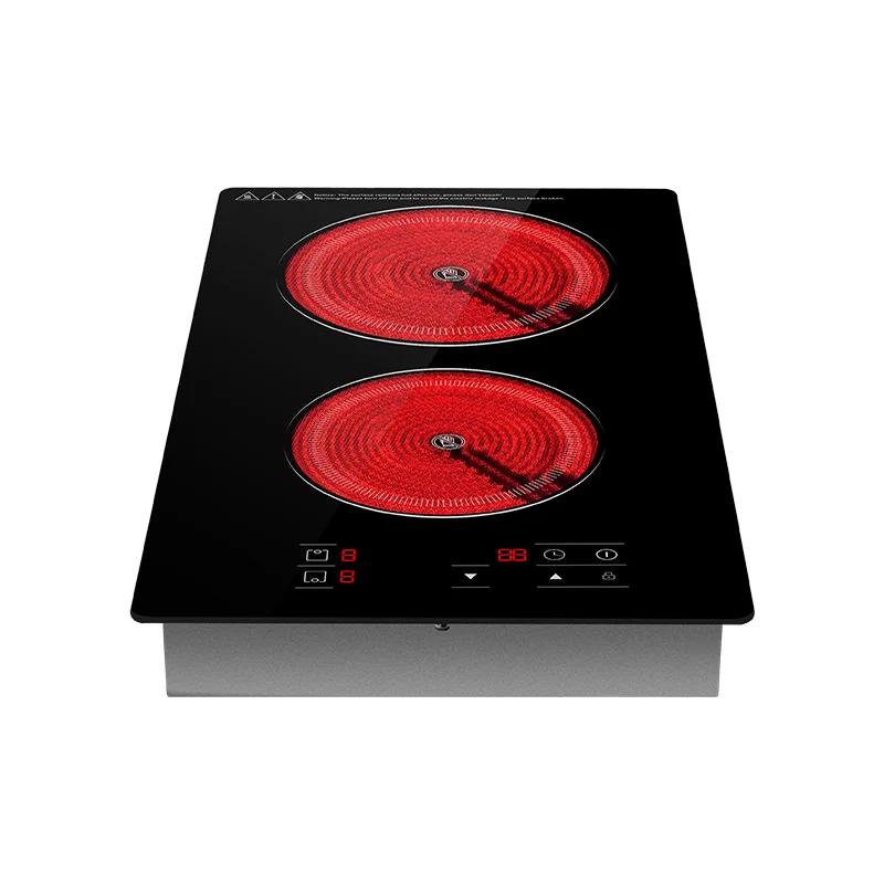 Hot Sale 2-Burner Induction Cooker Sensor Touch Control Built-In Infrared Cooktop Home Appliances