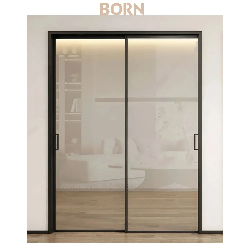Key Cylinder Double Magnetic Sliding Glass Door Lock