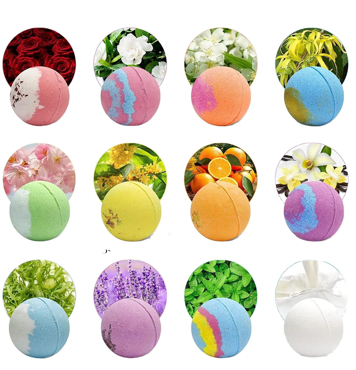 Customized Vegan Organic Natural Essential Oil Bath Balls Bubble Bath supplies Bath Bomb Gift Sets For Women