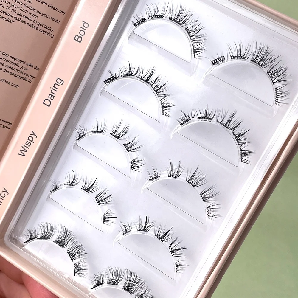 Lightweight 25mm Cluster Lashes Diy Eyelash Extension Kit Vegan Silk Cluster Lashes Comfortable Knot Free Lash Segment Cluster