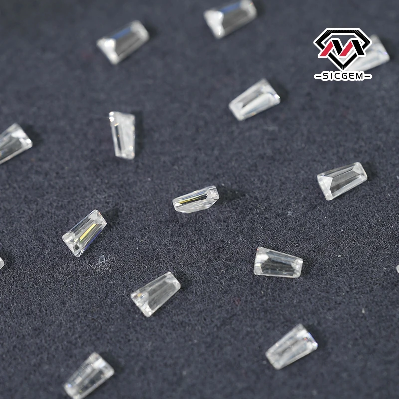 SICGEM Factory Price Trapezoid Cut Pass Diamond Tester VVS Loose Moissanite High Quality Gemstone