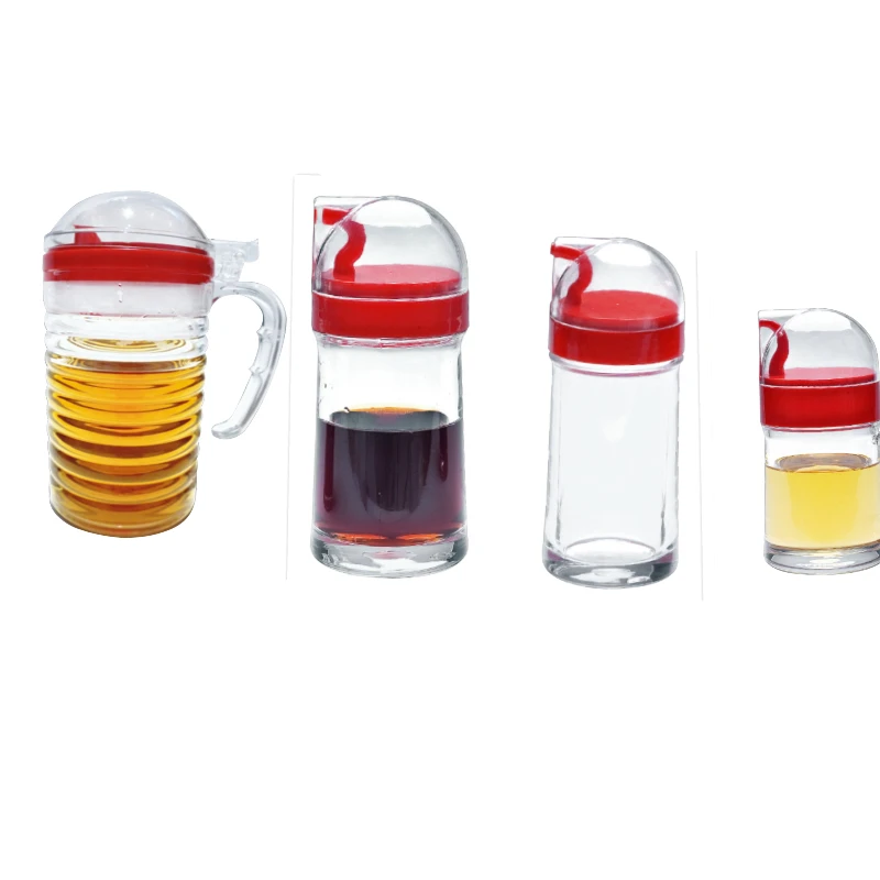High Quality BPA Free Plastic Gravity Olive Oil & Vinegar Bottle Dispenser, Pour Soy Sauce Dispenser For Kitchen