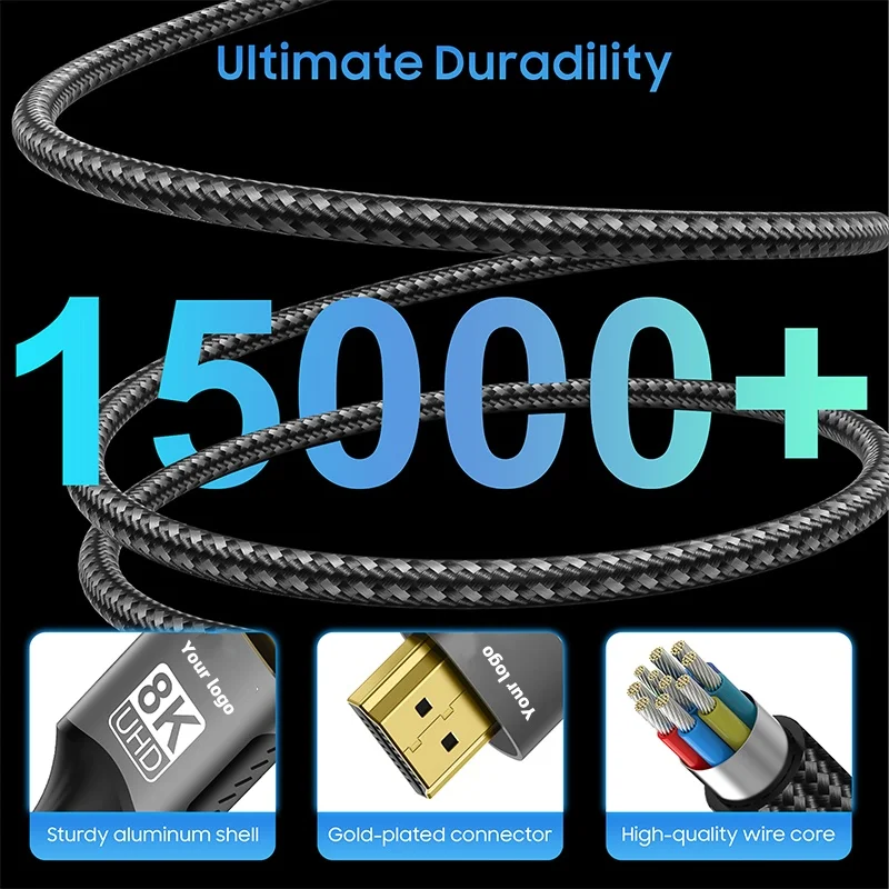 8K 60hz 4K 120Hz 2 1 позолоченный HDMI к HMDI совместимый кабель Movil a TV видео провод HDTV Kabel 3D Cavo 8k