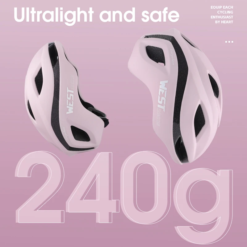 WEST BIKING Lightweight Aerodynamic Helmet Mountain Road Bicycle Cycling Helmet Unisex Pneumatic Integrated Molding Helmet