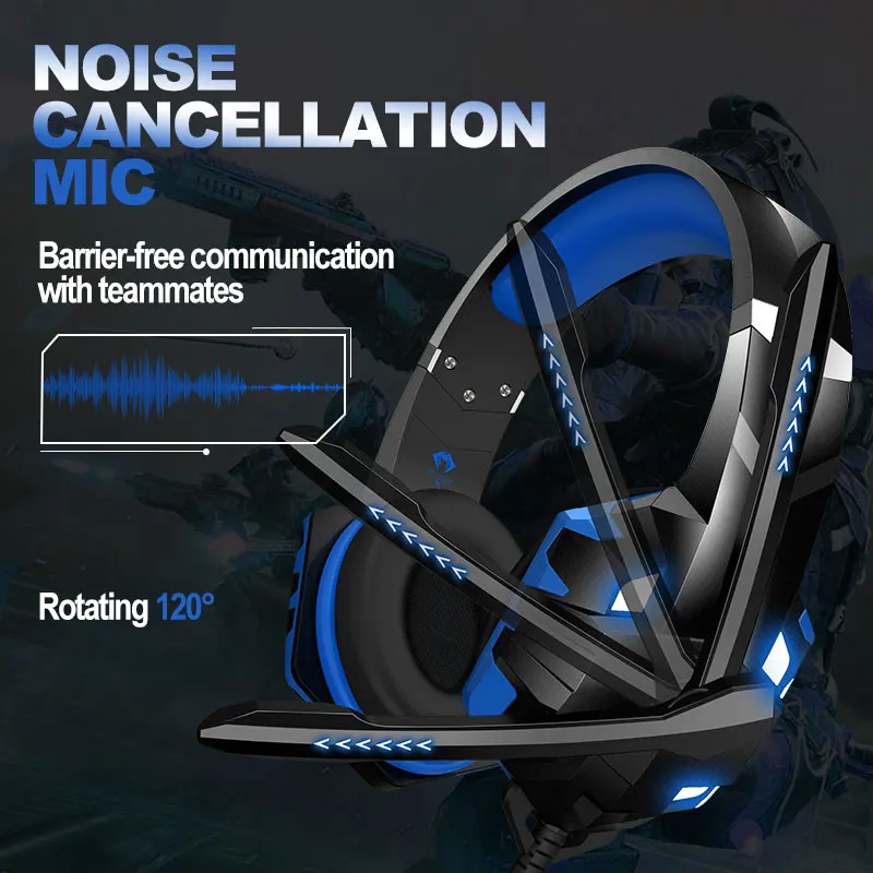 Free Sample Earphone G9000 Max Headphone 7.1 Noise Canceling Gaming VR Headset Audifonos Gamer Headphones With LED Mic For PS5