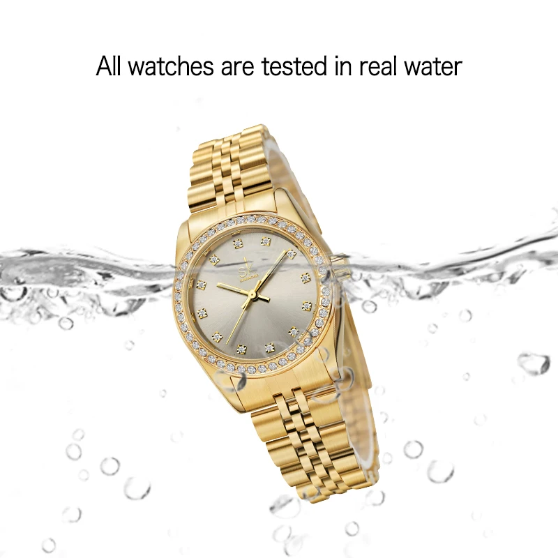 SHENGKE K0156L Custom Your Logo Montre Homme Luxury Wrist Band Analog Luxury Women Gold Watch In Wristwatch For  Ladies