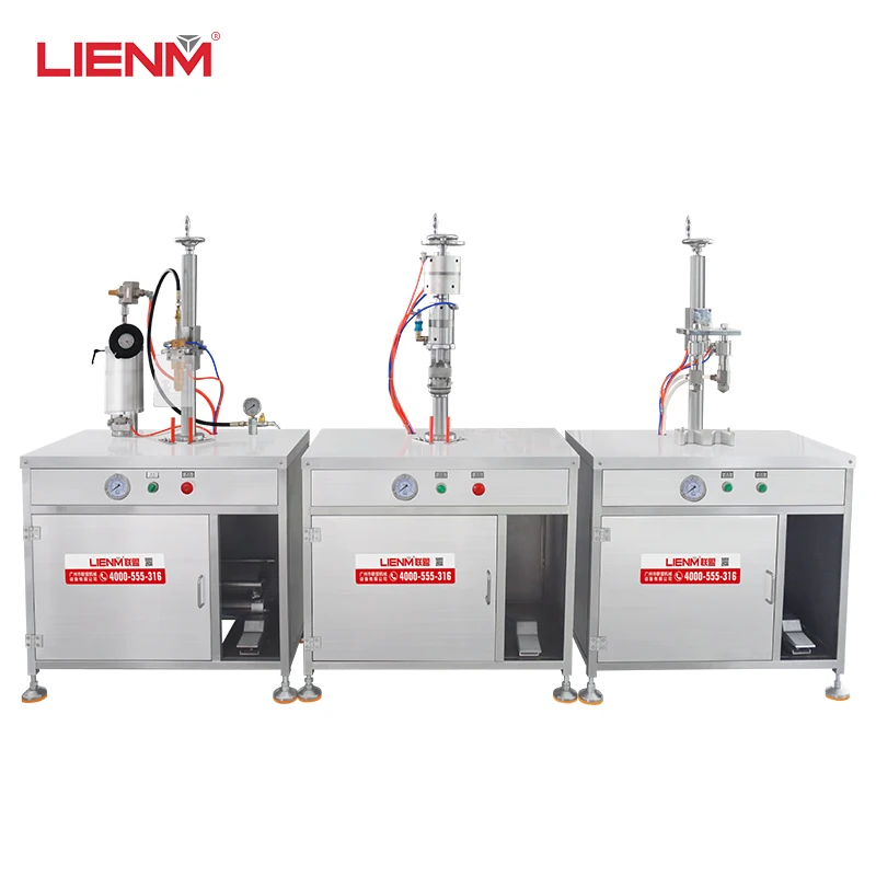 Полуавтоматическая краска пестициды освежитель воздуха снег пена ПУ 3 в 1 аэрозольный спрей для тела машина наполнения и герметизации банок