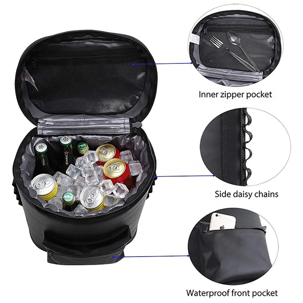 Custom wholesale PVC Tarpaulin ice bag insulated backpack cooler bag kayak cooler bag