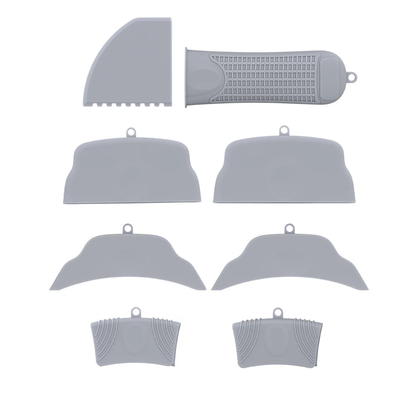 8-piece silicone heat-insulating handle holder set is suitable for frying pans, lid knobs and Dutch oven casseroles