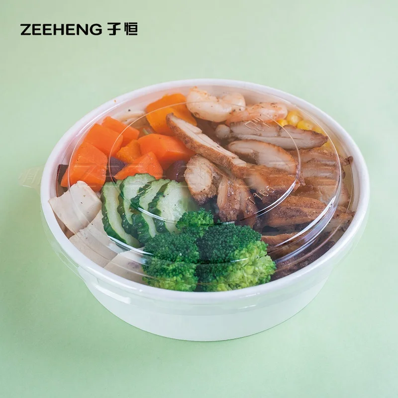 Food grade waterproof disposable unique salad bowl glass for takeaway food