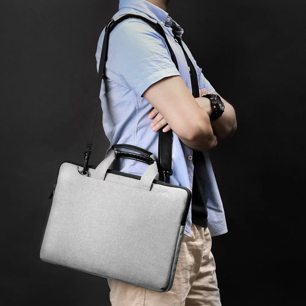 MoKo ISO BSCI custom factory shockproof Online Shopping Laptop bag Hand Shoulder Strap Sleeve Case Bag Briefbag 12 13.3 13.5