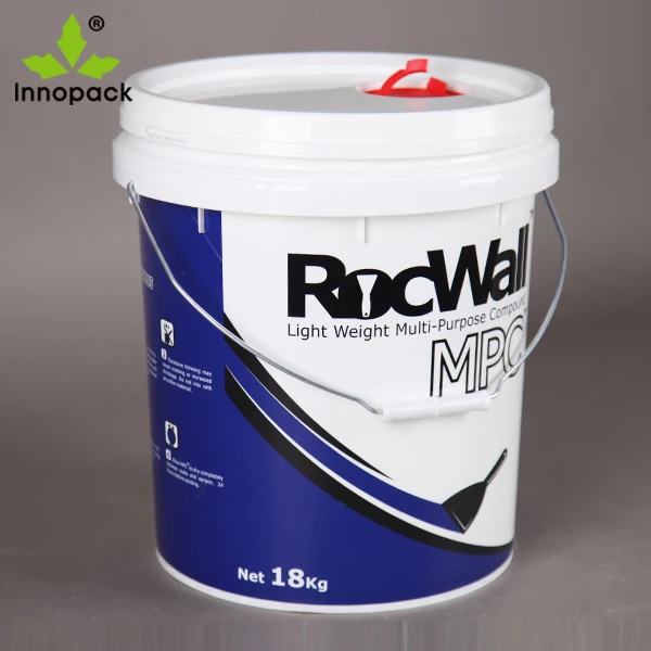 18Liter China Manufacturer Round Plastic Paint Pail with Metal Handle and Lid 18L Hot Sale Plastic Paint Bucket