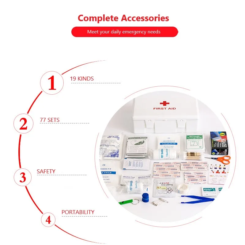 2022 New innovative product durable quality emergency medical waterproof full set of portable travel first aid kit