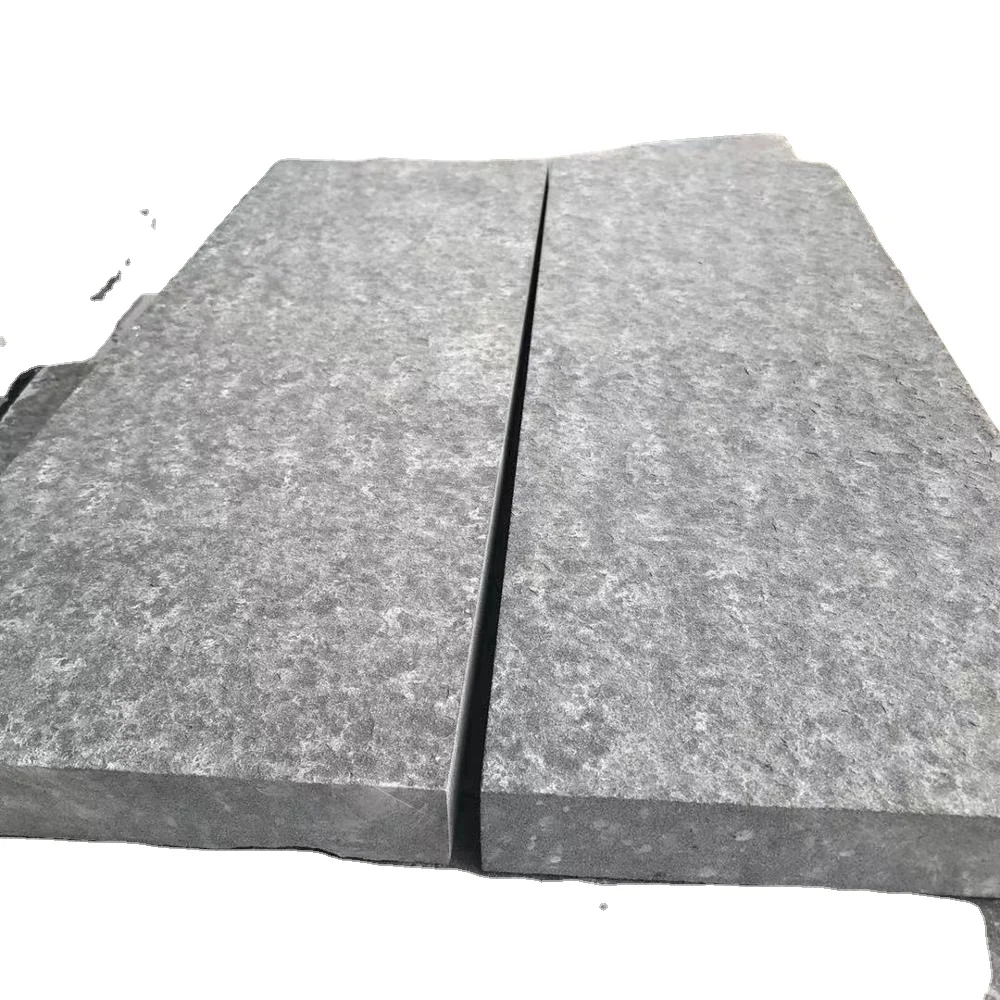 Mongolian black granite flamed stone