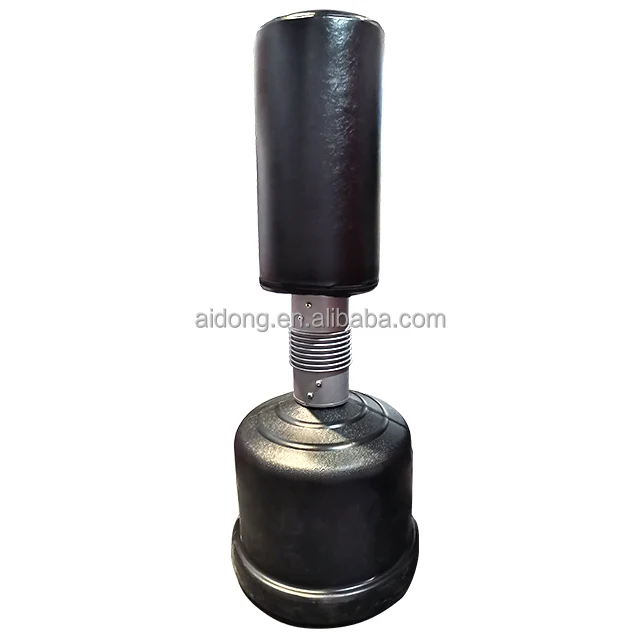 AIDONG custom logo oem odm leather best freestanding boxing punching bag/ free standing heavy bag with water base for sale