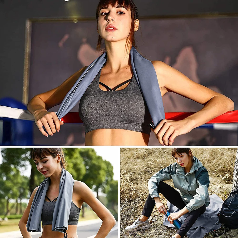 Оптовая продажа спортивные полотенца из микрофибры с сетчатой сумкой