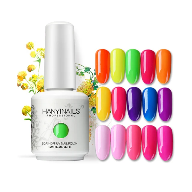 Hanyinails Professional Nail Supplies Soak Off Gel Nail Custom Private Label Color Uv/led Gel Polish For Nail Salon Art