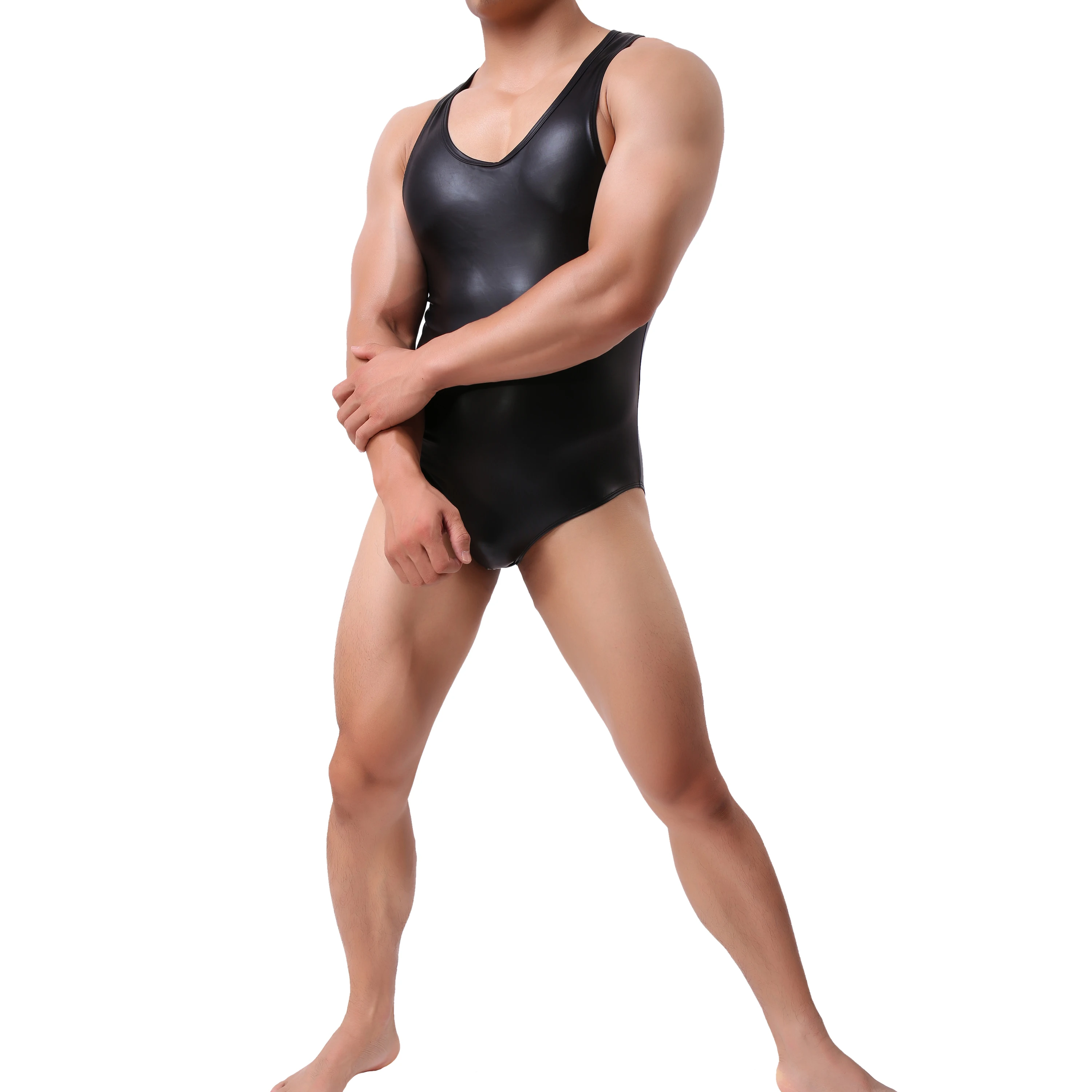 wholesale Custom High quality wrestling tights Sublimation men motorcycle leather vest