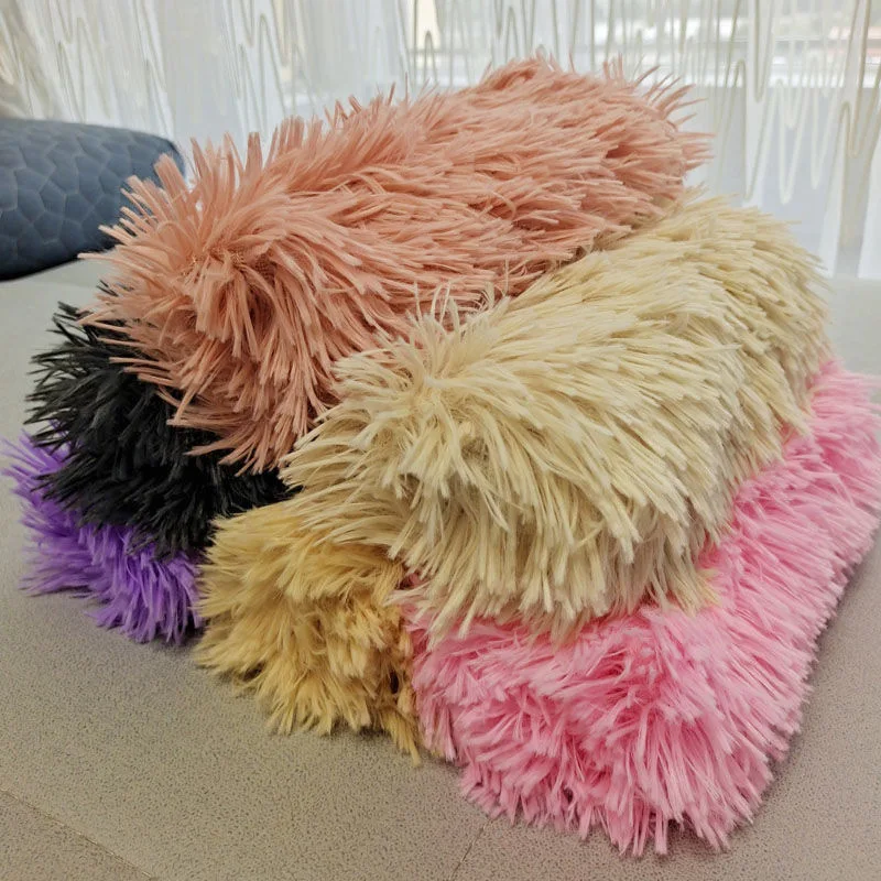 Plush Fleece Soft Warm Dog Blanket Mat For Bed Sofa Pet Sheet Kennel Bathroom Sleep Lounger For Dog Pet Supplies