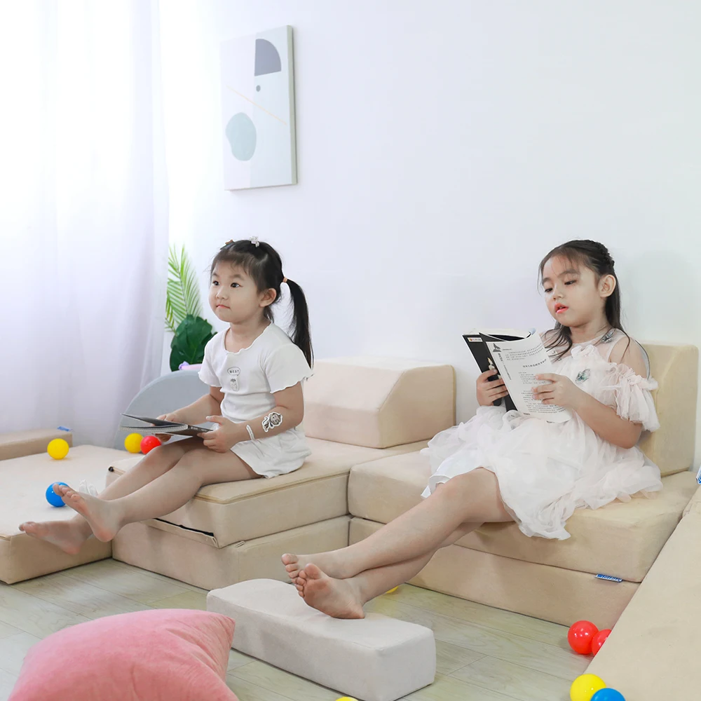 DIY Soft High Density Compress Foam Kids Sofa Modular Sectional Pool Ball Pit Kids Play Sofa for Playing Sitting
