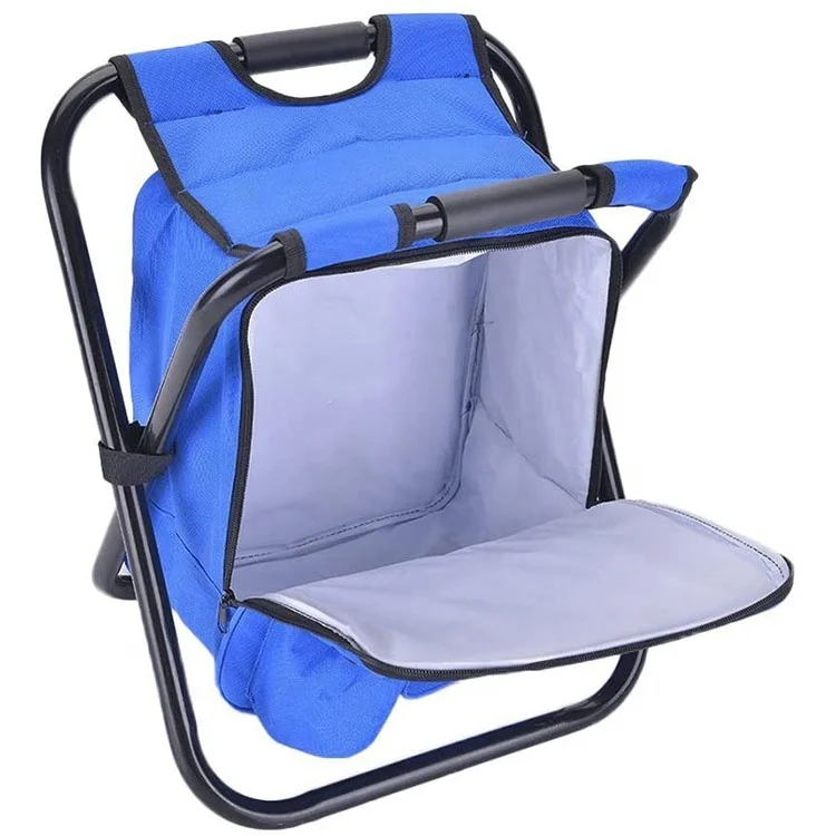 Portable Folding Seat Stool, Lightweight Fishing Stool Outdoor Gear Backpack Cooler Chair for Camping, Travel, Hiking, Beach