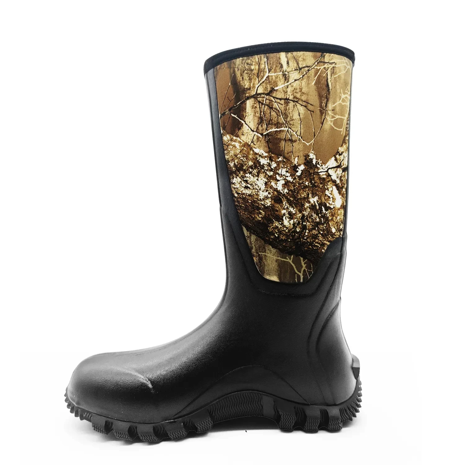 Mens Hunting Boots Muck Realtree Timber Camouflage Hunting Boots 100% Waterproof Natural Rubber Boots