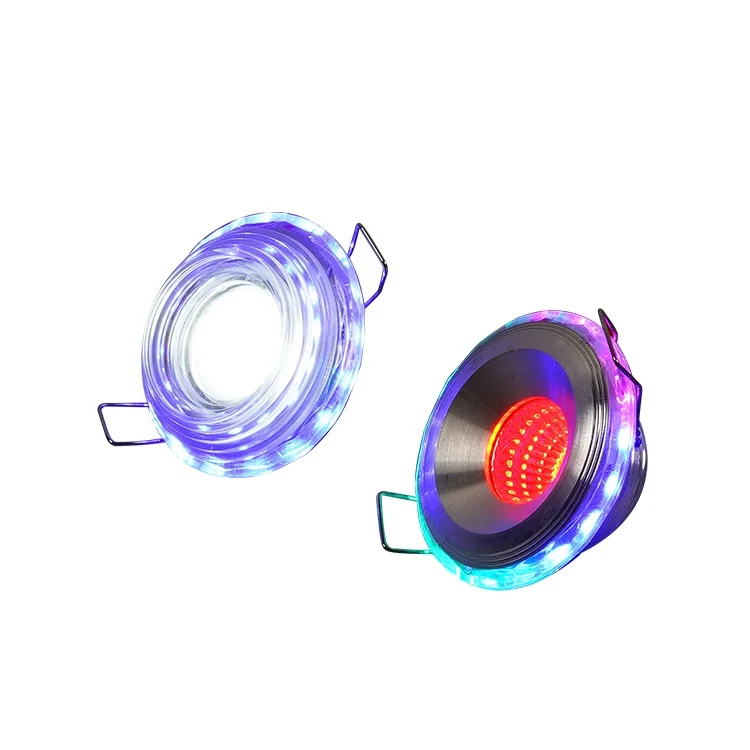 BIHUA Supplier Colorful Aluminum PP Round Recessed 3w Modern COB RGB Led Ceiling Spotlight