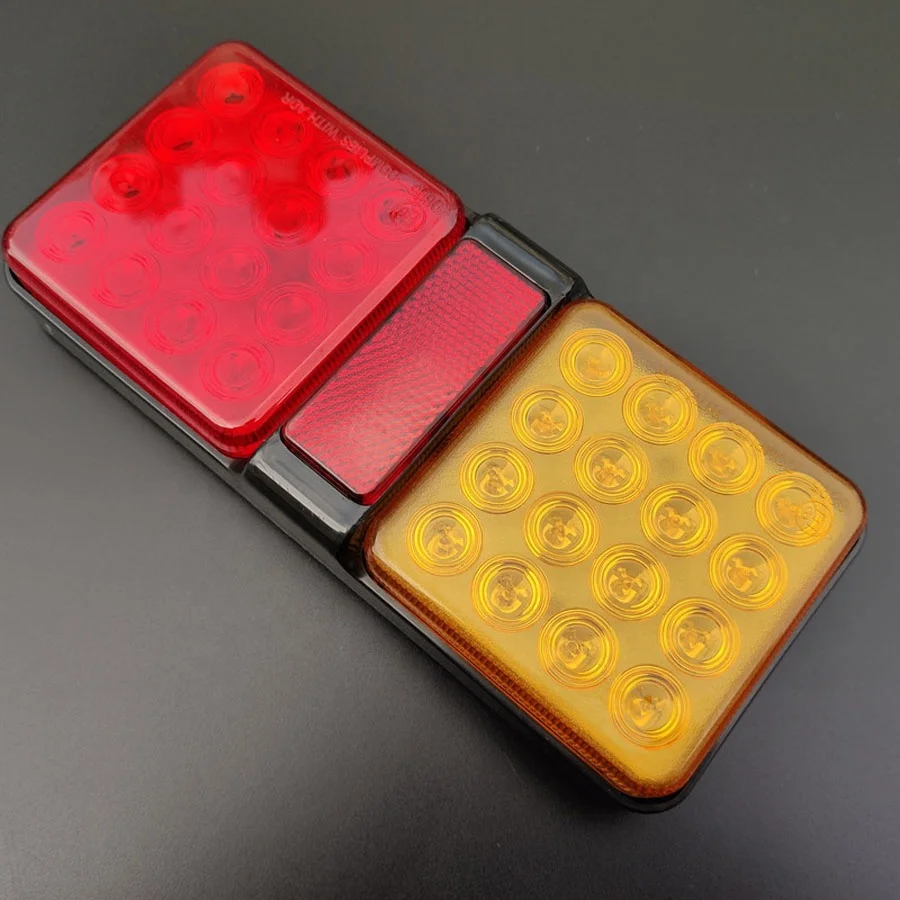 2 x red/amber 5w led trailer tail light bar parking brake drl reverse turn signal switch
