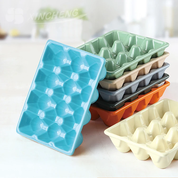 
Popular Product Home Kitchen Storage Cute Colored Glazed Ceramic Egg Tray 