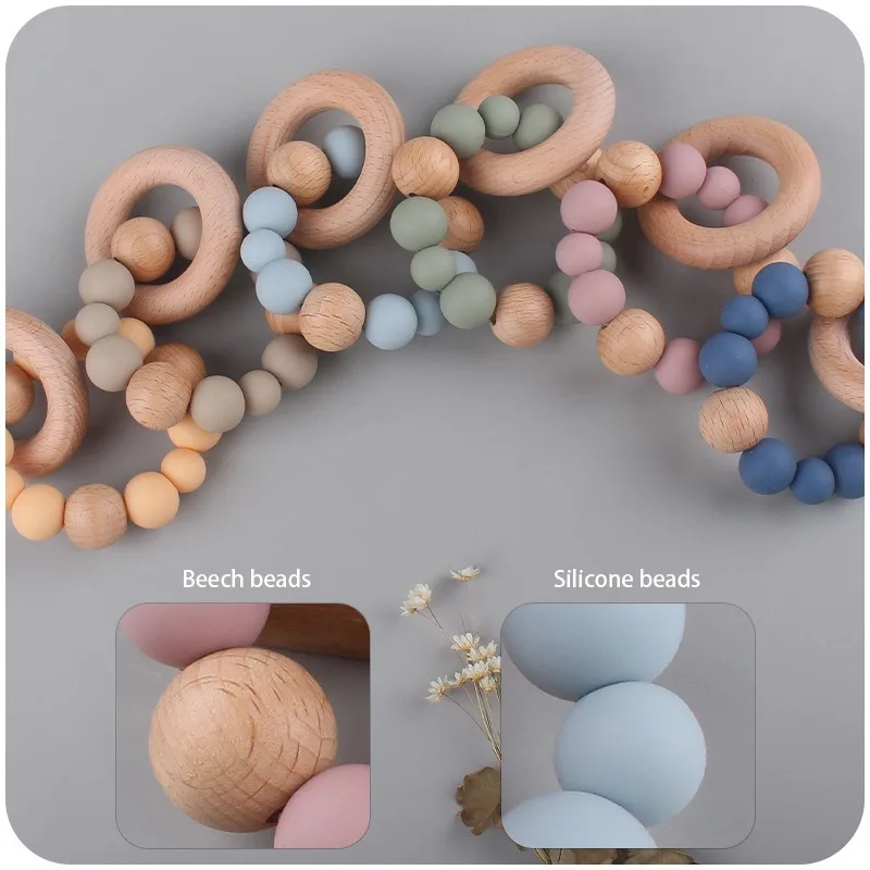 Big Sale Pink Color BPA Free Baby Sensory Newborn Gift Teething Silicone Chewable Teether Toys