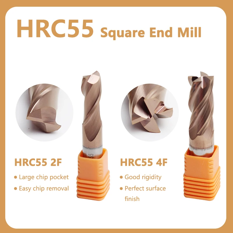 Strawberry Fresa Solid Carbide End Mills Cnc 4Mm 6Mm 4 Flute Spiral up 1/4 Carbide Cutter End Mill 2F 3/8 Compression Router Bit