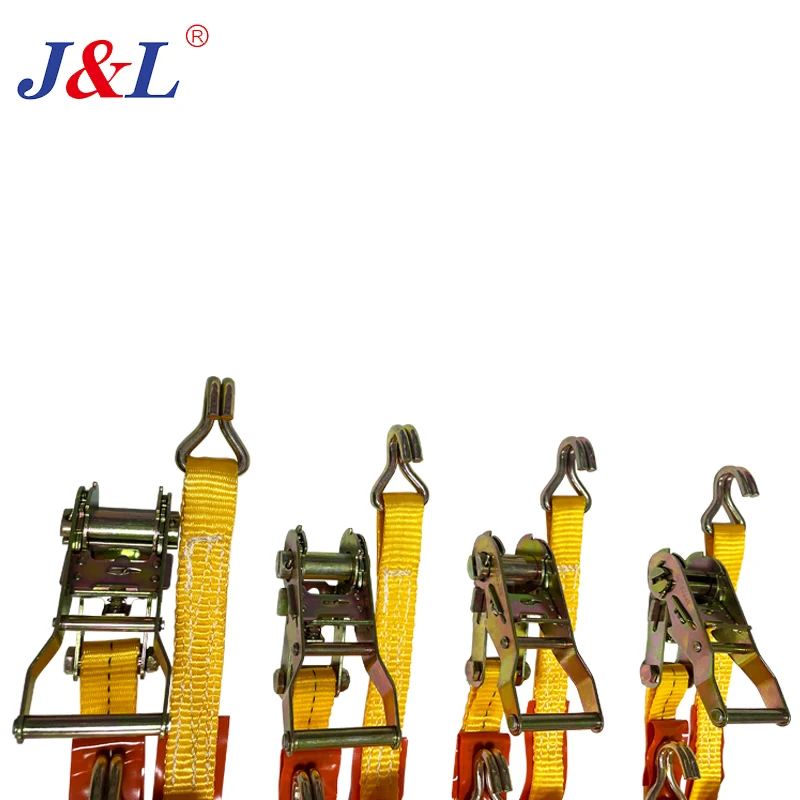 JULI Ratchet Tie Down 1T ISO Certified High Strength Cargo Lashing Belt Tensioner for Towing and Lifting