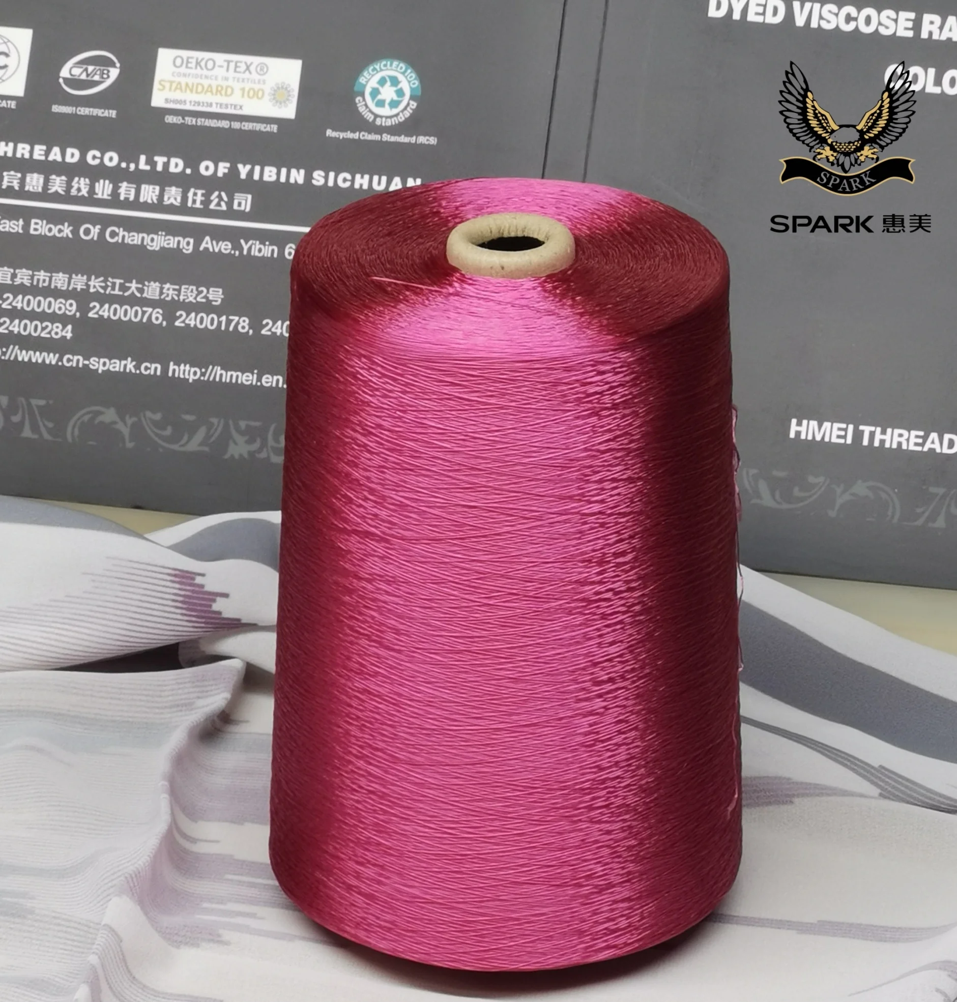 SPARK Factory Viscose Rayon Filament Yarn Stock for sale