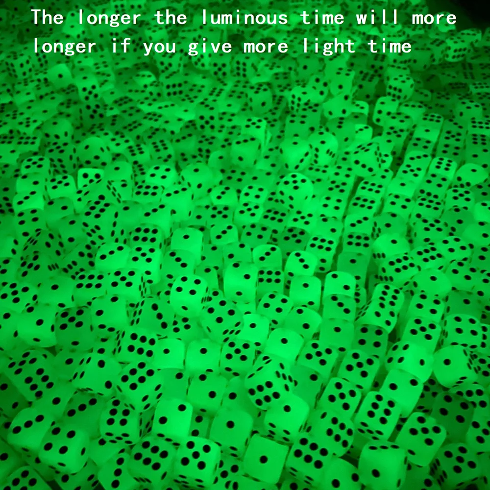AYPC Wholesale Funny Acrylic 16MM 6 sides black spot 1Dices in 1Pair Adult Couple Game Glow in the Dark Sexy Luminous Dice Game