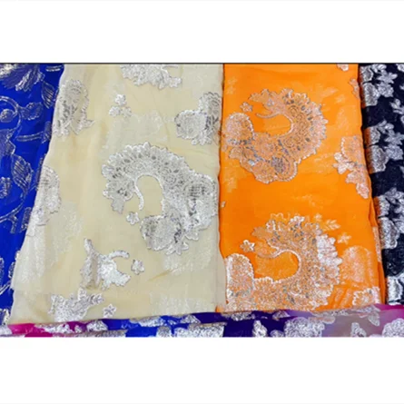 silk metallic fabric used for making saris in large quantities and for dyeing-silk lurex jacquard Somali Dirac fabric