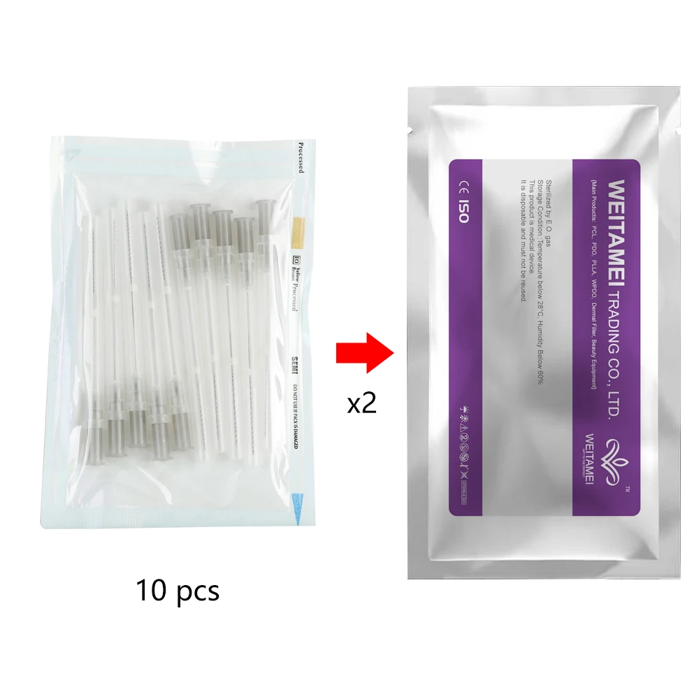 Pcl Fox Eyes Hilos Facial 26g 27g Sharp Neadle Korean Mesh Screw Cog Multi Pdo Lift Double Screw Threads Lift