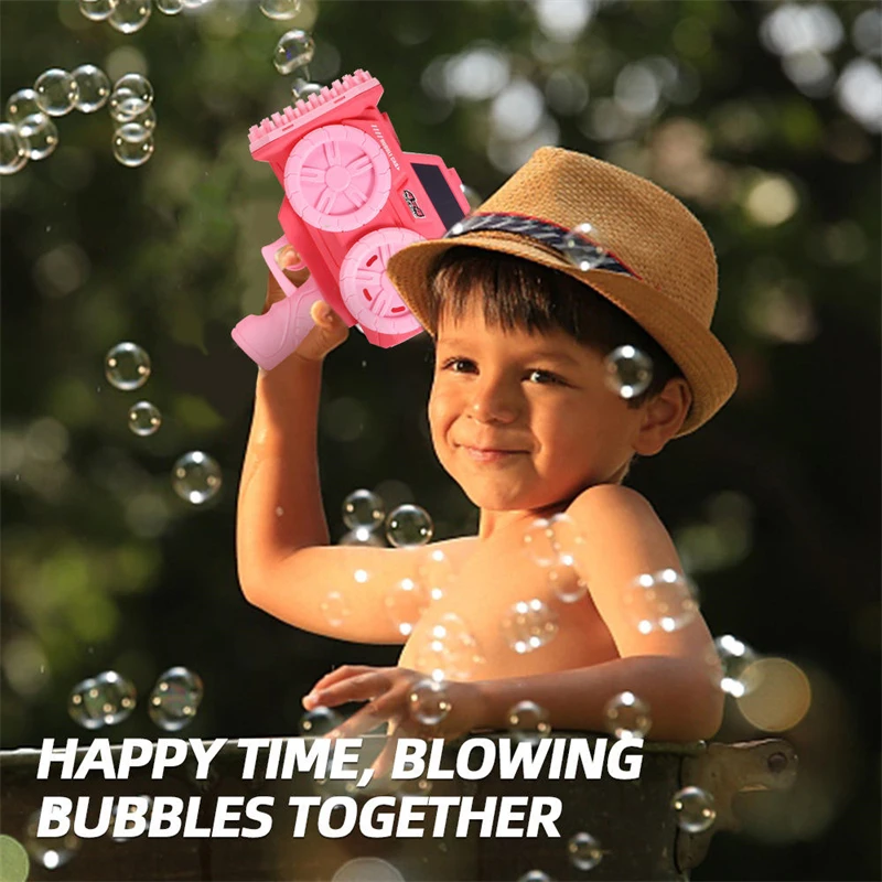 Large Size 139 Holes Electric Bubble Gun Toys Kids Summer Outdoor Soap Water Toys Automatic Bubble Blowing Machine Toy