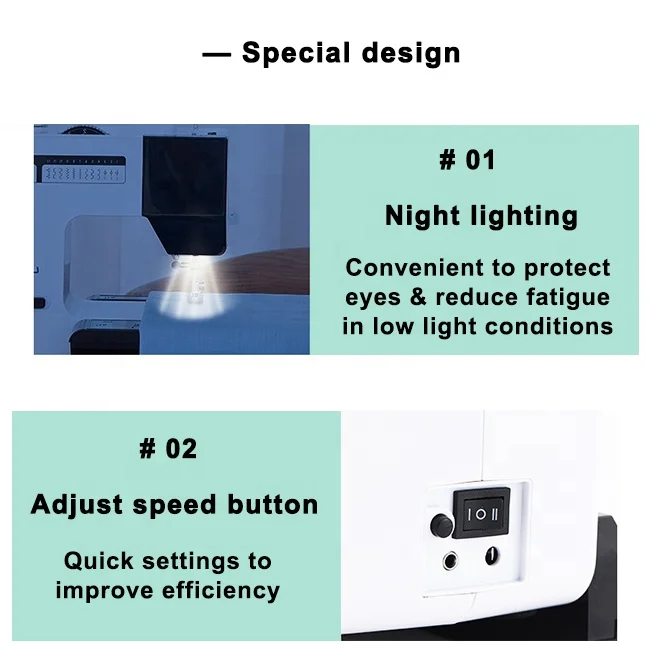 UFR738 Sewing Accessories T Shirt Hat Bag Sewing Threads Household Automatic Electronic Overlock Mini Sewing Machine With Table