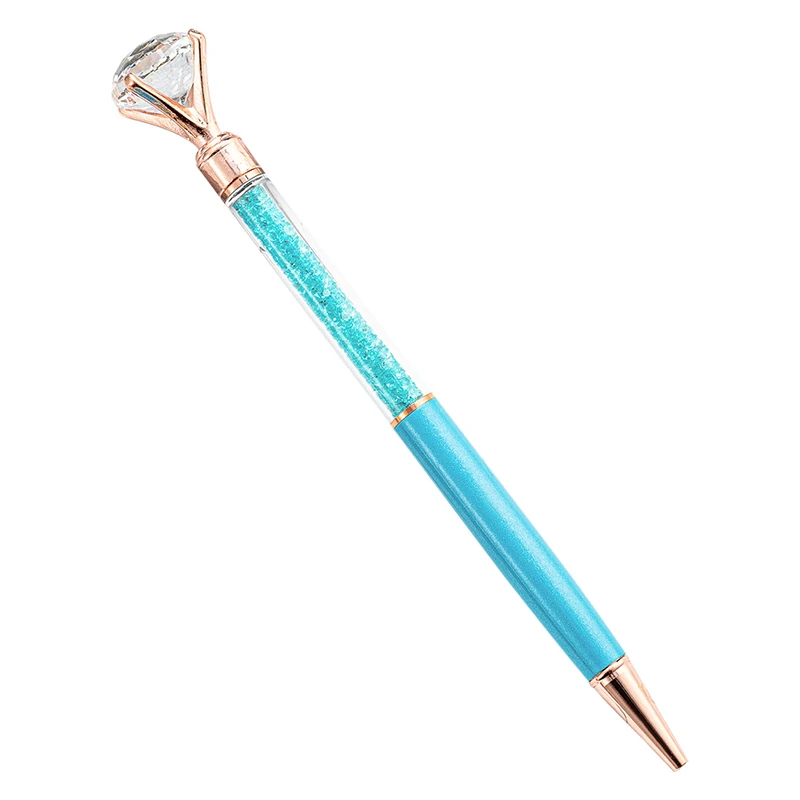 Personalized Promotional Big Diamond Crystal Metal Ballpoint Pen for Retail Gift